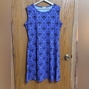 Haunted Mansion Sleeveless Purple black Women's Dress XXL